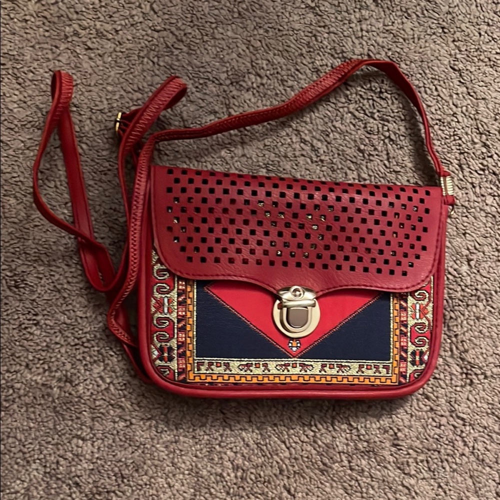 Red and Blue Women's Bag